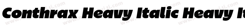 Conthrax Heavy Italic Heavy Italic字体转换
